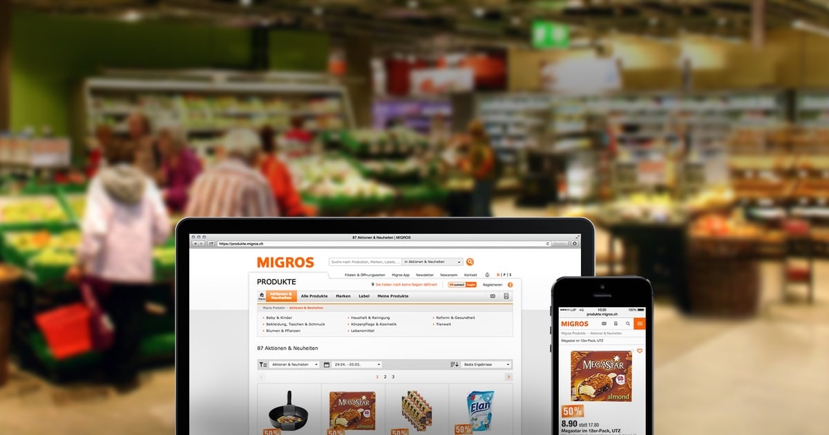 desktop showcasing the migipedia platform with a Mirgos shop in the background
